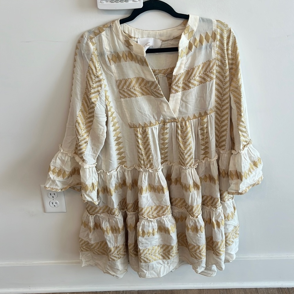 Kasia white and gold dress. Worn infer, perfect condition!